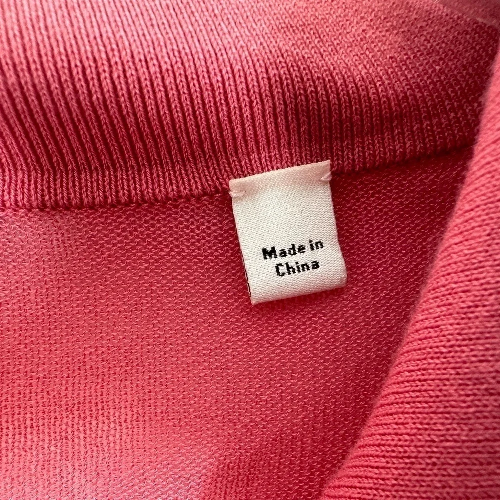 Vince. Pink Long Sleeve Thin Knit 100% Cotton Cardigan Women's Size 2X